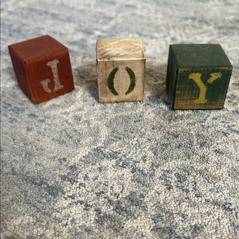 Primitive Wooden JOY Blocks